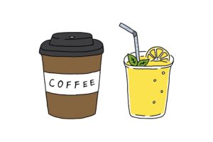 コーヒーとレモネード